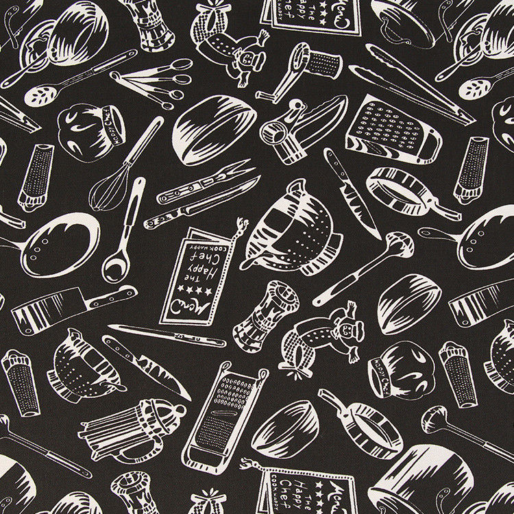 Tissu uniforme de chef du sergé 3/1 de T65 C35 195gsm 57/58" conçoivent en fonction du client d'impression