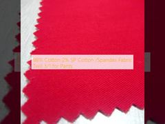 98% Cotton 2% SP Cotton /Spandex Fabric Twill 3/1 for Pants